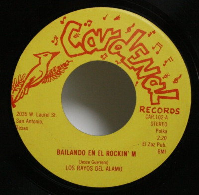Los Rayos del Alamo 45 7'' Bailando En El Rockin M - Latin Tejano Chicano Tex Mex