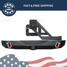 for 07-18 Jeep Wrangler JK & Unlimited JKU Rear Bumper with Tire Carrier D-Ring