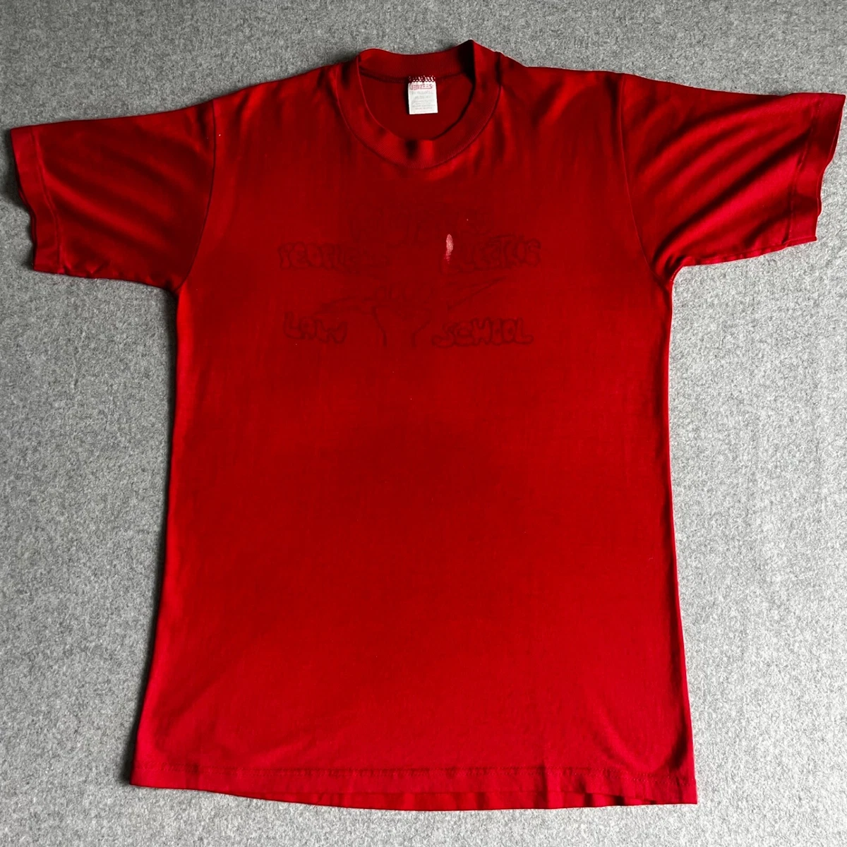 Vintage Rutgers Law Shirt Adult Medium Red Single Stitch Mens 80s