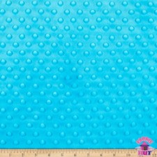 Minky Dimple Dot Blue 58" Polyester Fabric by the Yard