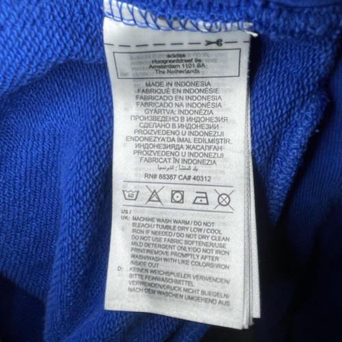 Adidas ORIGINALS ADICOLOR Kids Hoodie Blue Size Small 9-10 Kangaroo Pocket - Picture 7 of 8