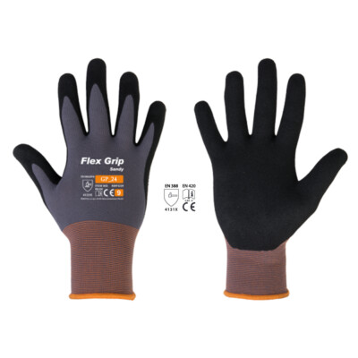 FLEX GRIP SANDY Handschuhe Arbeitshandschuhe Montagehandschuhe Nitril Gr.7-11