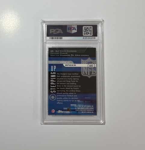 200 Stadium Club #SU7 Drew Brees Stepping Up RC rookie PSA 8.5 - Picture 2 of 2