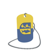 Dog Tag Flag Bunting Frame Dog Tag Aluminium 30 x 50mm