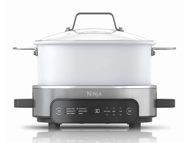Ninja Foodi 6.5qt Multi-Cooker Slow Cooker Pressure Cooker in White Stainless Steel-image