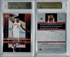 LEBRON JAMES - RC 2003 Upper Deck - Rookie Excl. #1 BGS 9.5 GEM-MINT NEW SLAB!!