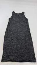 Gap Dress Womens Medium Gray Sleeveless Tank Midi Jersey Scoop Neck Stretch