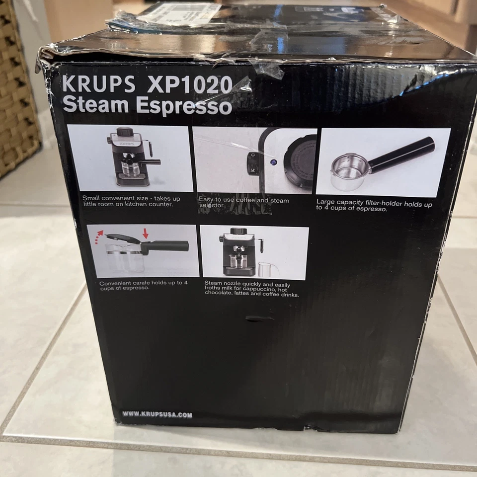 KRUPS XP1020 Steam Espresso Machine – 4 Cup Coffee Maker – New in Box - Image 2 of 4