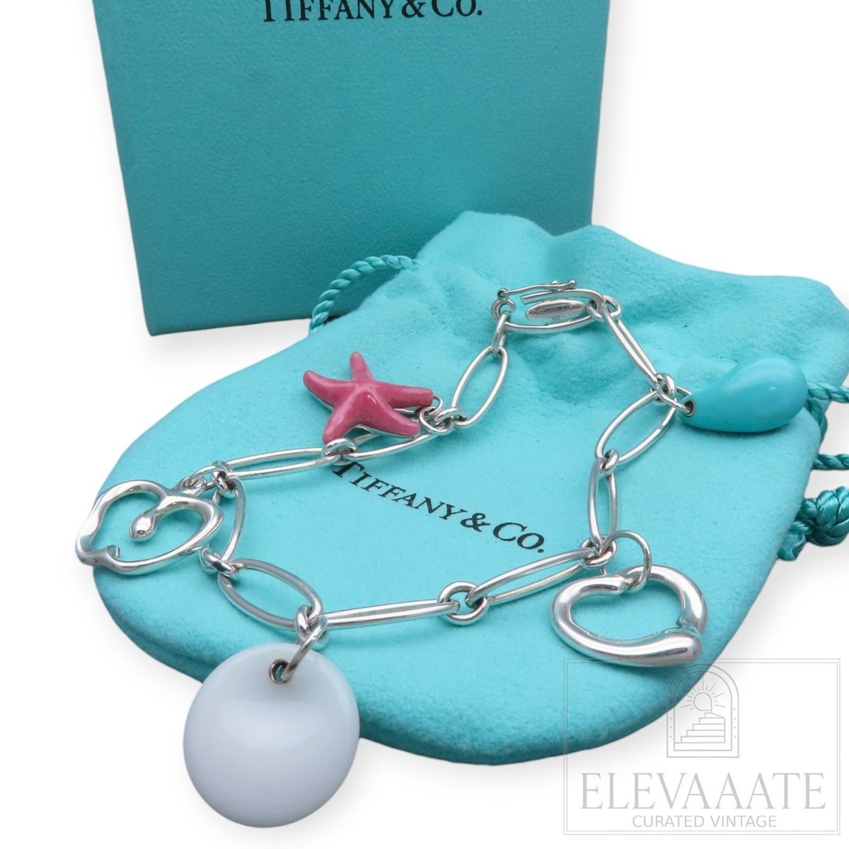 Tiffany & Co. vintage bracelet ティファニー Rare Vintage Tiffany & Co. 5 Charm Bracelet Elsa Peretti Sterling