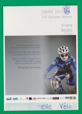CYCLING cycling card ARIANE ROGEL team COC women's cycling