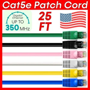 25 FT CAT5e Cordage par lots Cat5e câble 8P8C RJ45 Câble Ethernet du routeur LAN Réseau