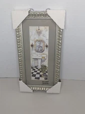 Bathroom Elegance "Beauty Room" By Charlene Olson Framed Art 12.5" x 6.5" x 1"