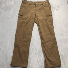 5.11 Tactical Ripstop Cargo Pants Mens 38x32 Brown Logo Straight Leg Outdoor