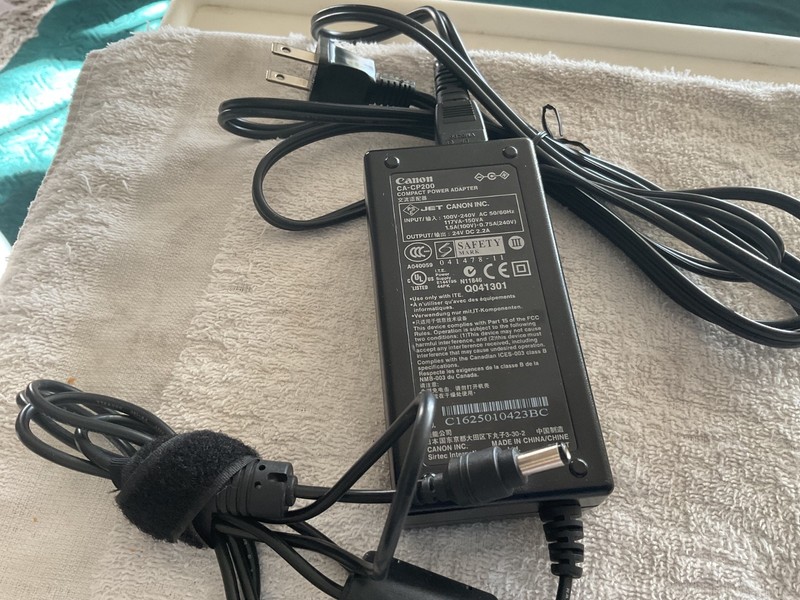 Genuine OEM Canon CA-CP200 Printer Cable Power Supply AC Adapter 24V 2.2A
