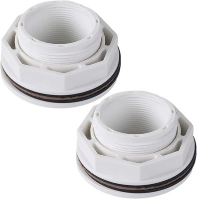 (2-Pack) 1 1/2'' above Ground Pool Inlet Return Fitting with Locknut Gasket Famal