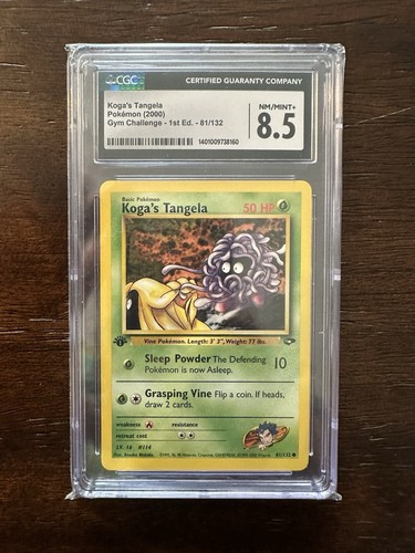 Koga's Tangela (1st Edition) graded CGC 8.5 for sale on eBay