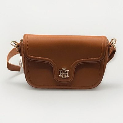 Caroline Hill Juliet Gold Medallion Saddle Crossbody Bag Purse Handbag New