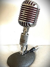 Vintage Shure 556C Fatboy Microphone, 1940's, original element, w/cable-stand