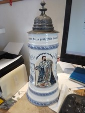 Gro&szlig;er ANDENKENKRUG " K&ouml;nig Ludwig II. von Bayern " Atelier Dr. Merkle 33 cm