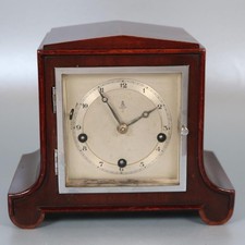 MINI RARE GUSTAV BECKER ART DECO WESTMINSTER CHIMING MANTEL CLOCK WORKING ORDER