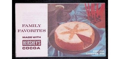 Hershey's Cocoa Recipe Card Foldout Family Favorites 1968 Chocolate Recipes