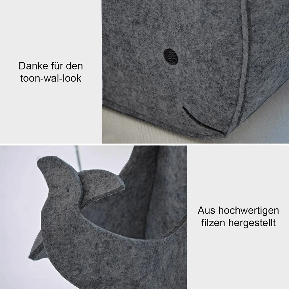 Spielzeugkiste Aufbewahrungskorb aus Filz, Faltbare Spielzeug Organizer Korb ... - Bild 3 von 4