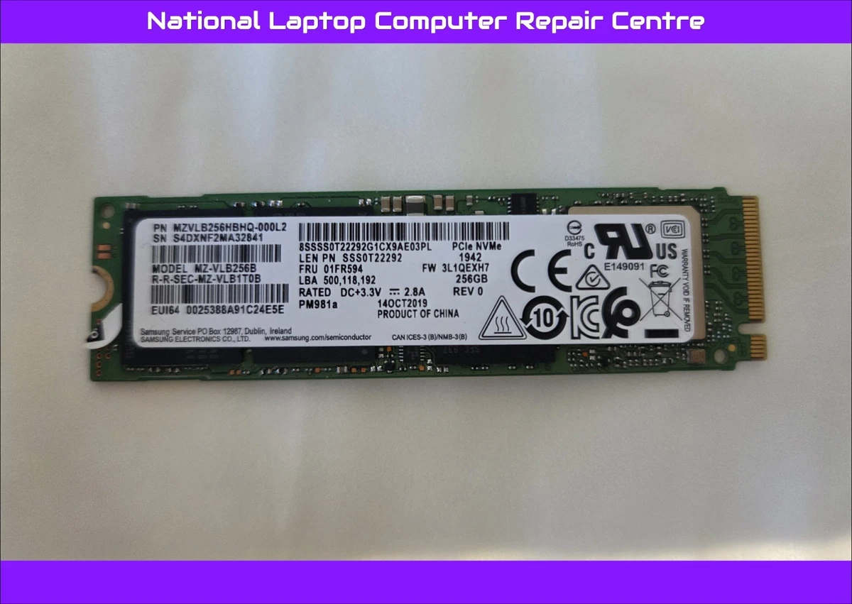 Samsung M.2 Interface Solid State Drives 256 GB Storage Capacity