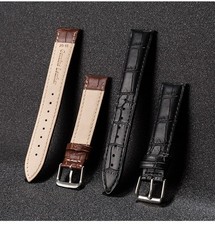 Uhrenarmband Leder Armband Krokoprägung 14-24 mm Silber Gold Schwarz Rosé Uhr