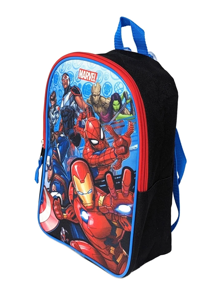 Mochila Marvel Avengers Iron Man Capitán América Negra Azul Foto 4 de 4