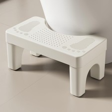 6.7 Inch Toilet Stool Squat Adult, Poop Stool for Bathroom, Non-Slip Squatting P