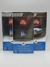 Illy Decaffeinato Espresso Aluminium Capsules 3x10 Nespresso Pods Exp 5/26, 6/26