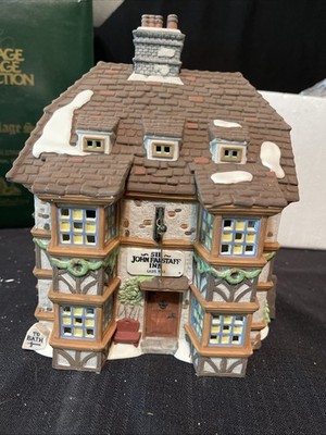 Department 56 Dickens Village Heritage Sir John Falstaff Inn W Box & Light