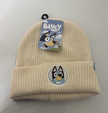 Bluey Hat Beanie 1 Gray And 1 Cream One Size By BERKSHINE Unisex Brand New