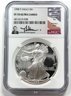 1998-S $1 American Silver Eagle NGC PF70 ULTRA CAMEO URAM Sig. 1 oz Proof Coin