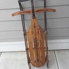 Flexible Flyer No. 44 H Airline Ace Snow Sled, VTG Super Steering SL Allen  Co