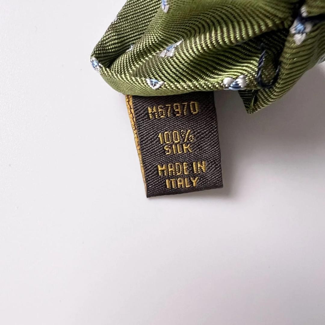 Louis Vuitton Tie 100% Silk Green Floral LV Other 3.4 inches From Japan thumbnail 15