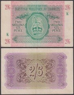 British Military Authority WWII 2 Shillings 6 Pence ND (1943) XF P M3