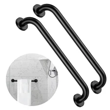 2 Pack 16 Inch Matte Black Shower Grab Bar,ZUEXT Stainless Steel Wall Mount