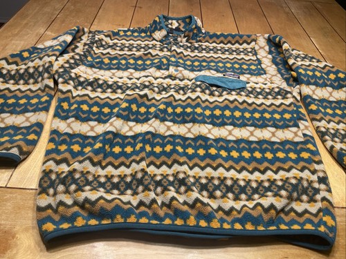 Vintage 2000s Patagonia Synchilla Aztec Geometric Snap-T Fleece Men’s Large - Picture 2 of 16
