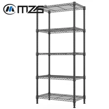 5-Tier Wire Kitchen Pantry Shelf Rack Steel Shelves Metal Shelving Storage Units