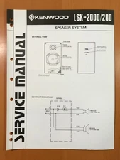 ORIGINAL SERVICE MANUAL & SCHEMATIC KENWOOD LSK-200D / 20D SPEAKER SYSTEM D500