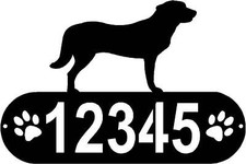 Anatolian Shepherd Dog PAWS House Address Sign or Name Plaque - Made in USA