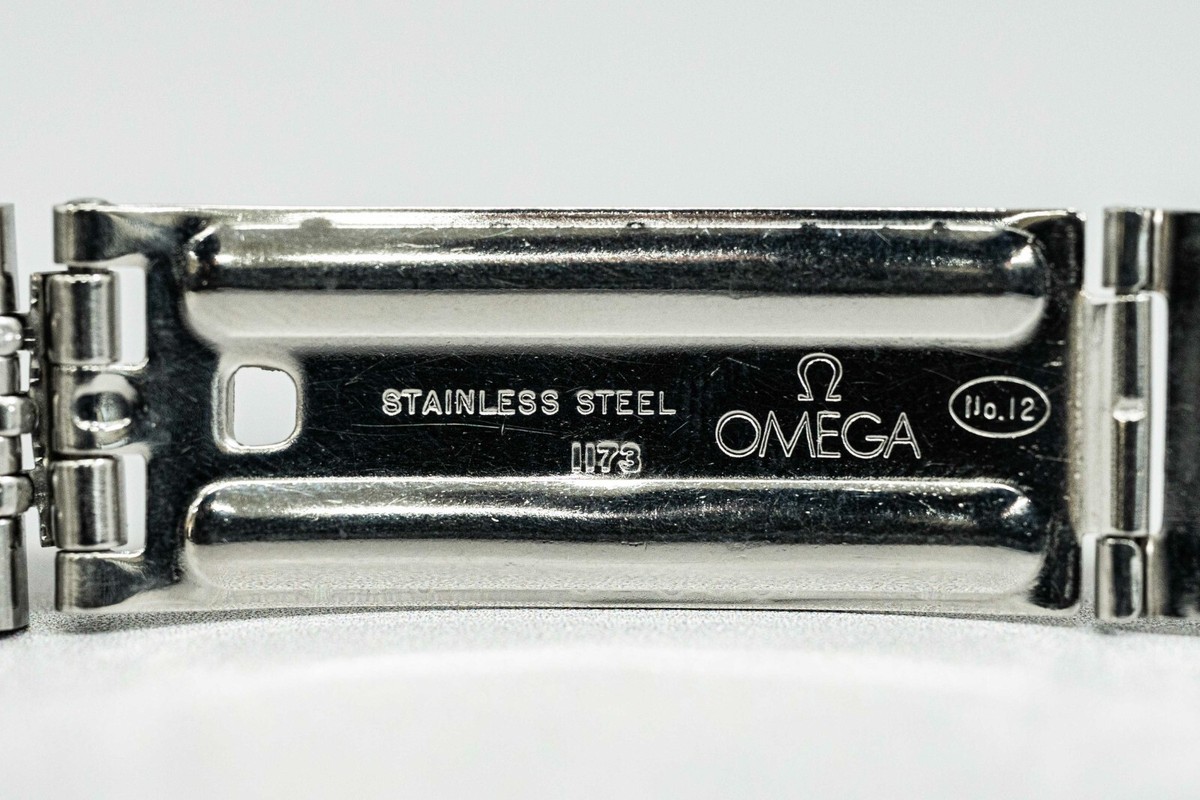 NEAR MINT w/#731 End Link* Vintage OMEGA 1173 20mm Stainless Steel