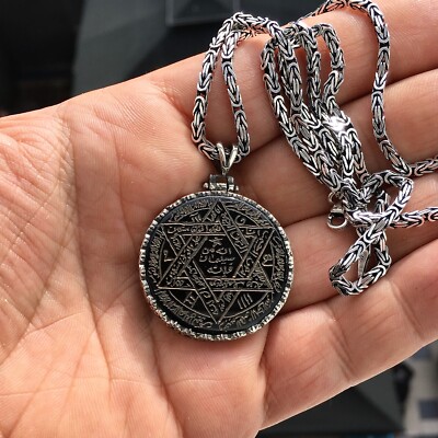 服/ファッション PS: Seal of Solomon Silver Pendant Silver Seal of Solomon Sterling Pendant – Tree of Life Amulet