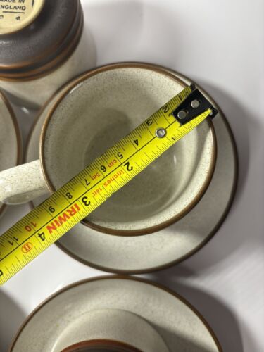 Denby Töpferscheibe 6 x Doppel Espressotassen und Untertassen rostbraun Auslaufmodell - Bild 7 von 7