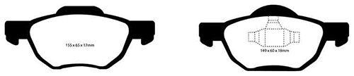 EBC GreenStuff Front Brake Pads for Honda Accord 2.0 Saloon CL7 03-08 DP21525 - Picture 2 of 2