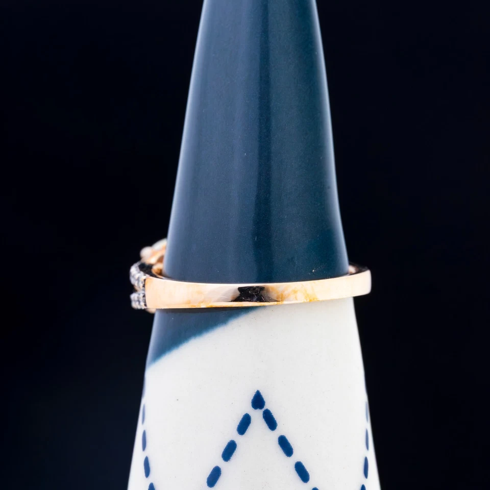 Anillo de diamantes de ópalo y chocolate LeVian CO5, oro rosa de 14 k, tamaño 6,75 Foto 4 de 4