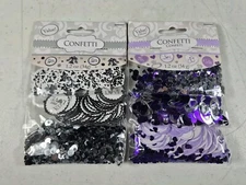 Love Confetti TRIPLE PACKS Wedding Glitter Table Decorations Black/Silver&Purple