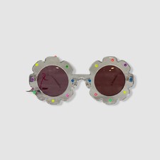 Bari Lynn Kid's Girl's Clear Flower Multi-Crystal Sunglasses