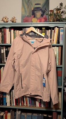 --NEW-- Columbia Mens Rain Jacket Shell (L) Soft Pink